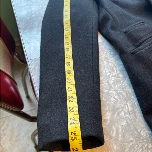 STUNNING vintage Ralph Lauren Rugby Black Long Single-Breasted Tailored Coat - Picture 15 of 16